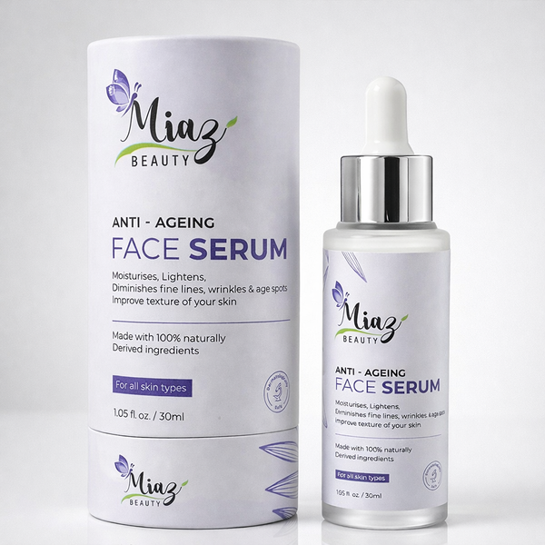 Miaz Beauty Anti-Ageing Face Serum – Reduces Wrinkles, Fine Lines & Age Spots (30ml)